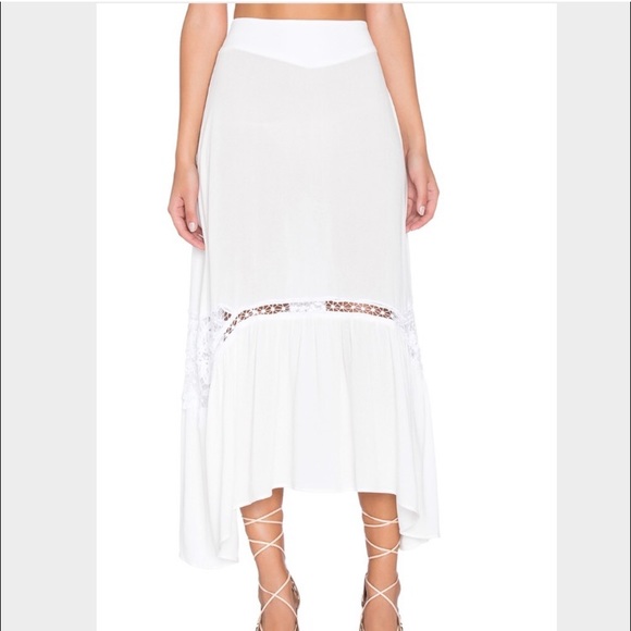 For love and lemons penelope skirt white lace crochet cutout midi maxi midaxi - Picture 4 of 8